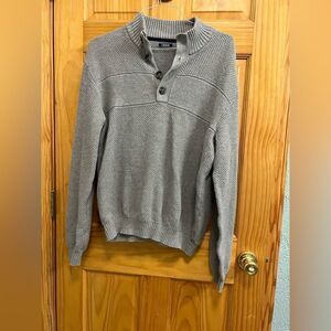 Men’s Izod pullover gray half button sweater size XXL